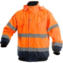 Cazadora bomber Drogowiec 3 en 1 impermeable naranja a v