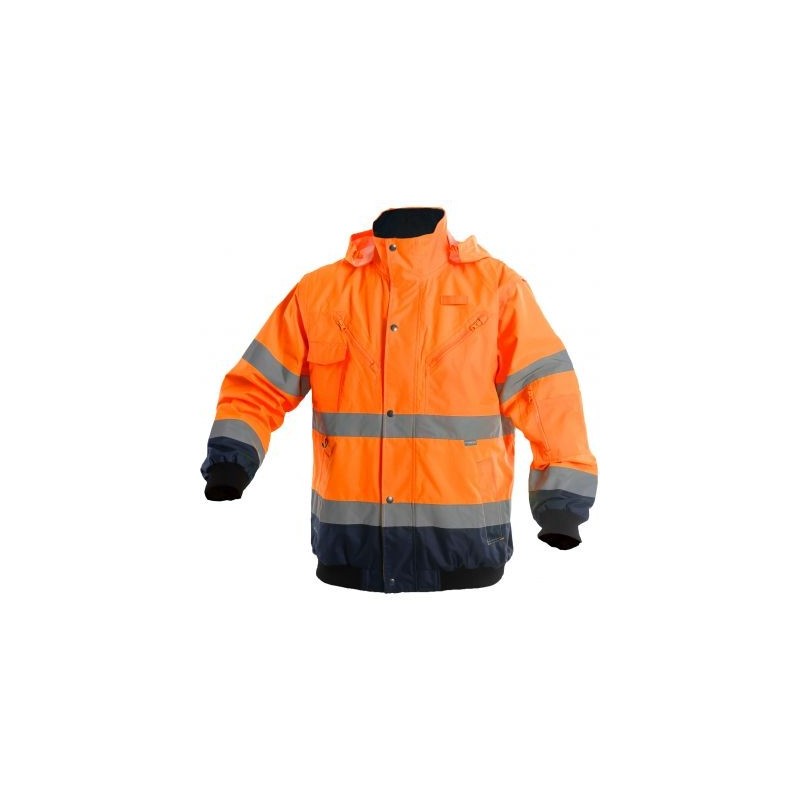 Cazadora bomber Drogowiec 3 en 1 impermeable naranja a v