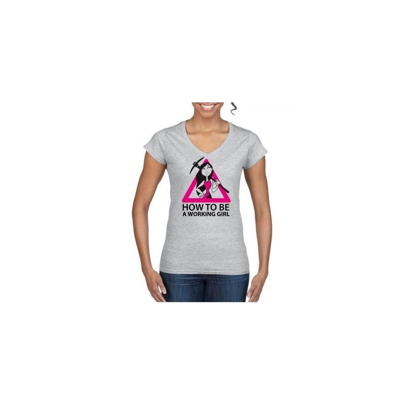 Camiseta entallada para mujer cuello de pico Vir