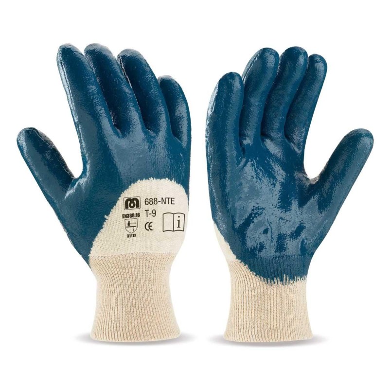 Guante Nitrilo Azul Transpirable 688-Nte - Pack de 12 pares