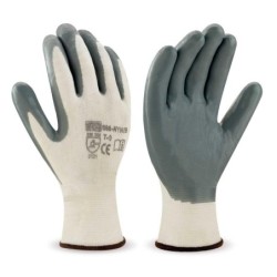 Guante Nylon Nitrilo Gris...