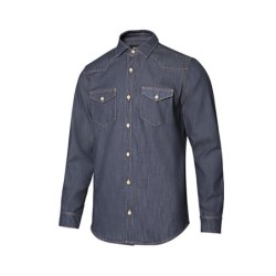 Camisa denim stretch manga...