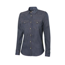 Camisa denim stretch manga larga mujer serie 405007s